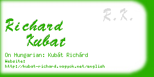 richard kubat business card
